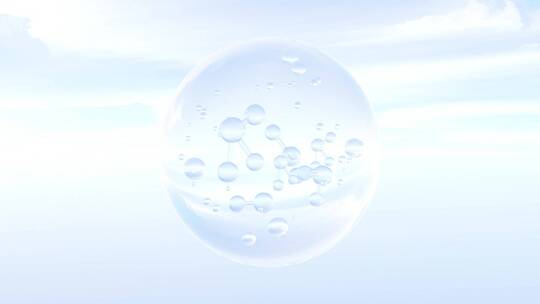 水分子精华水乳原液水珠细胞分子