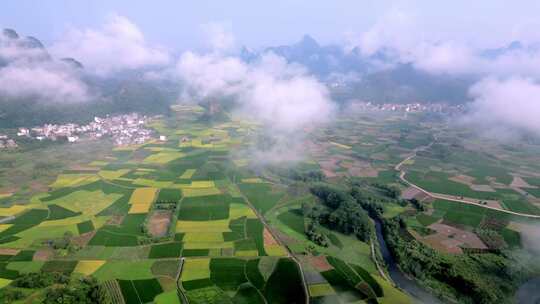 桂林山水阳朔风光中国航拍