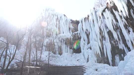 冰瀑 瀑布 沕沕水景区冰瀑 景点