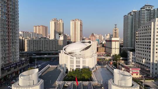 航拍甘肃兰州城市风光城市大景