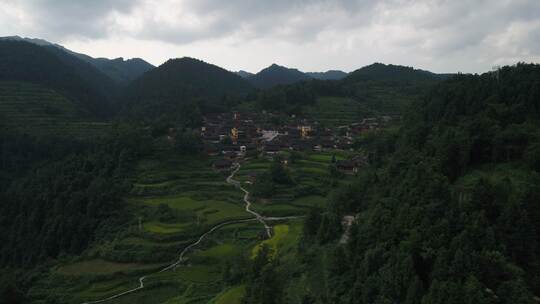 航拍农村风景