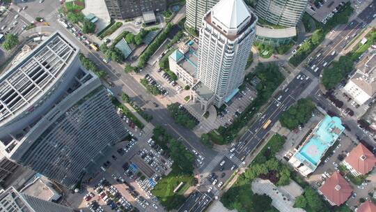 航拍广州珠江两岸建筑景观 4k