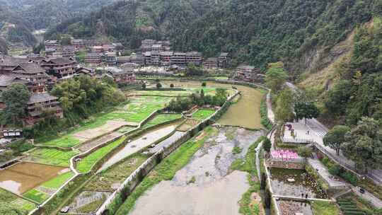 广西柳州三江程阳八寨风雨桥航拍