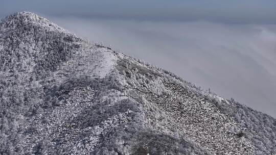 秦岭朱雀国家森林公园（冰晶顶）雪景航拍