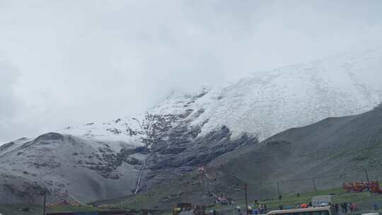 旅拍西藏藏区奇林峡沿途雪山风光