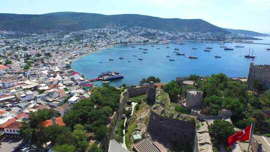 爱琴海土耳其安纳托利亚旅游区的博德鲁姆码头