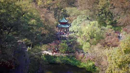 长沙岳麓山自然风光航拍