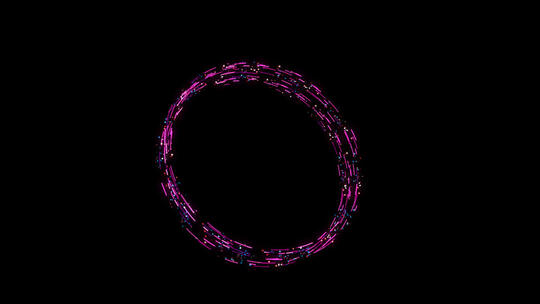 粒子线条运动矩阵圆环4KAE工程