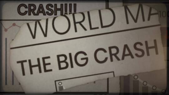 动画报纸展示世界金融危机