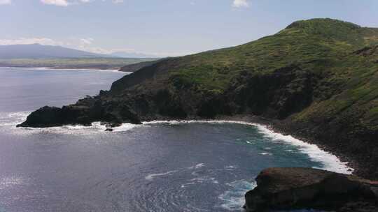 海岸线，海浪，无人机，夏威夷