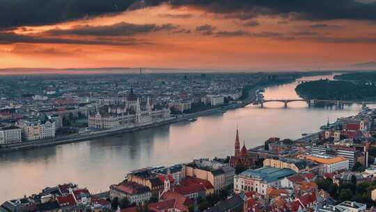匈牙利 布达佩斯航拍标志性建筑