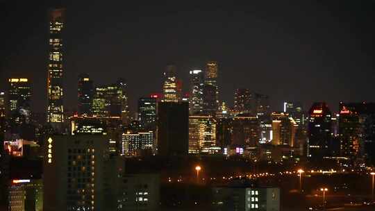 北京望京CBD城市夜景