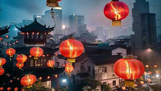 新年春节除夕烟花年夜饭团圆团聚回家过年过