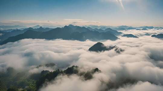 群山云海风光全景