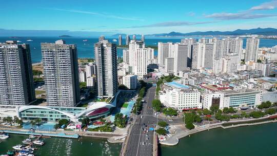 三亚河城市风景风貌