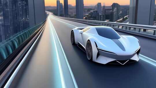科技未来汽车科幻背景视频