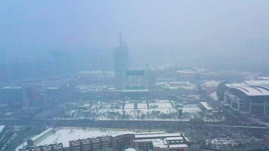 4K湖南广电雪景