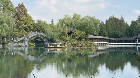 4k  杭州西湖山水自然风景
