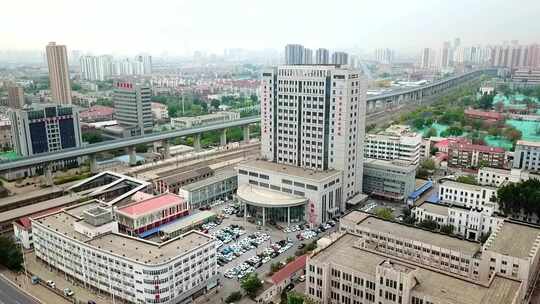 天津第四中心医院航拍视频素材模板下载