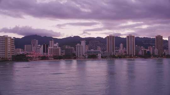 城市，海岸，檀香山，天线