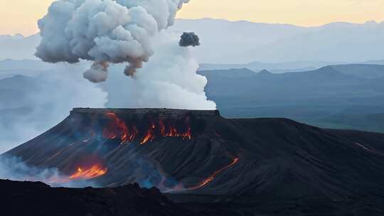 火山爆发岩浆 (1)