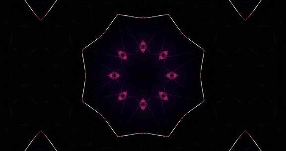 51 4K唯美红色光斑万花筒背景