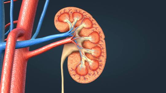 肾脏肾盏肾盂肾椎体医学人体器官素材视频素材模板下载