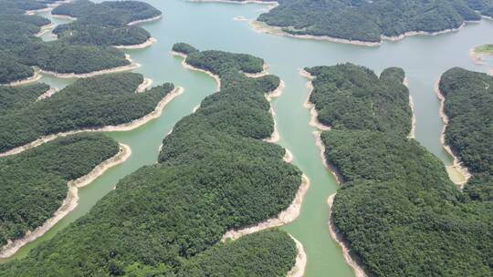 航拍祖国大好河山南漳三道河景区