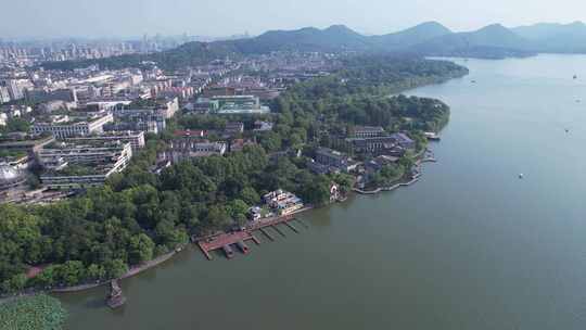 航拍杭州西湖风景区