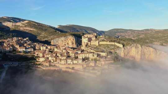 Alquezar，中世纪，城镇，城堡