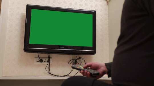电视绿色屏幕替换内容视频素材模板下载