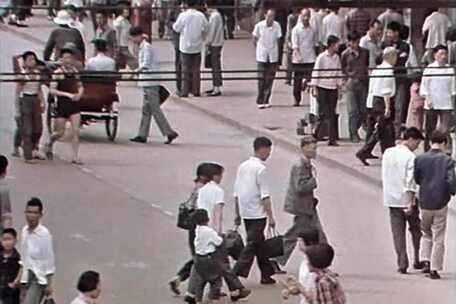 70年代初中国 上海交通  市容