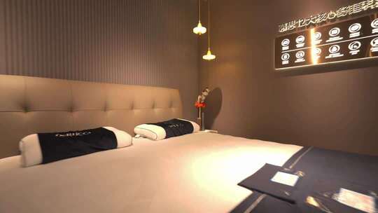 卧室床及装饰素材