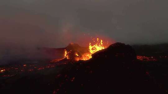 火山，熔岩，火山，喷发