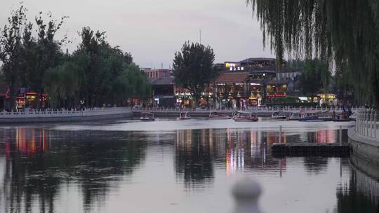 北京北海公园日转夜延时/自然人文 古建筑