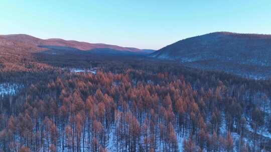 航拍大兴安岭林海雪原风光合集