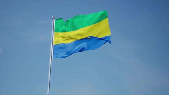 加蓬旗帜视频素材模板下载