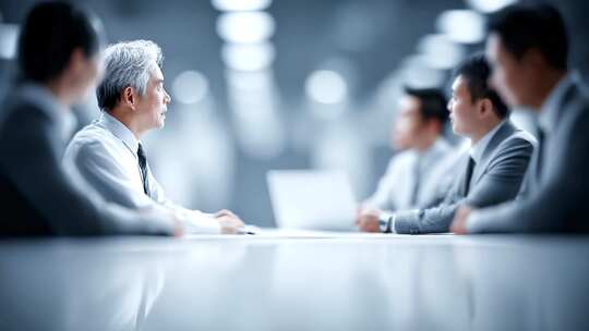 商业精英团队会议洽谈合作