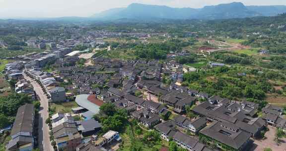 四川泸州市尧坝古镇航拍