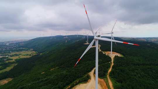 风力发电机  新能源发电 风电产业视频素材模板下载