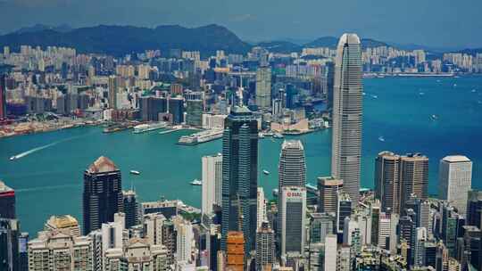 【正版素材】香港大景全景大气俯拍