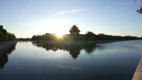 北京日出 故宫角楼 故宫 北京建筑 北京早晨