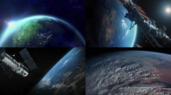 流浪地球 从卫星看壮丽地球 视频合集视频素材模板下载
