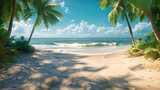 海南三亚海边沙滩椰树椰子树椰林ai素材原高清在线视频素材下载