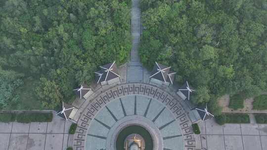 航拍枣庄千山头奚仲车祖苑历史遗迹视频素材模板下载