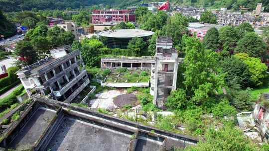 5.12汶川大地震漩口中学遗址白昼航拍