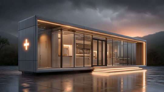 未来感十足的模块化医疗建筑