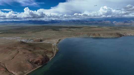 西藏阿里玛旁雍错圣湖冈仁波齐高空航拍