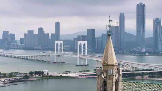 澳门娱乐场妈祖山 旅游塔 观音莲花苑