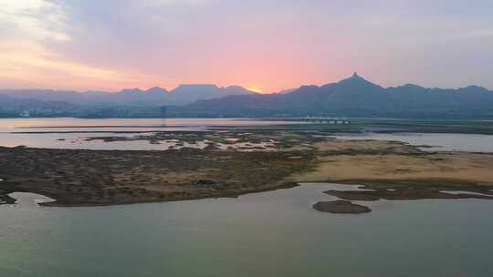 乌海湖   日出